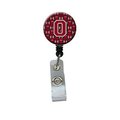 Carolines Treasures Letter O Football Garnet and Gold Retractable Badge Reel CJ1078-OBR